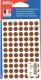 Etui de 462 pastilles adhésives marron, diam. 8 mm (6 feuilles / cdt),image 1