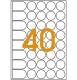 400 étiquettes orange multi-usage, diamètre 24 mm (10 feuilles A5 / cdt),image 2
