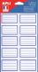 Pochette de 120 étiquettes scolaires lignées/cadrées bleu, format 36 x 56 mm,image 1