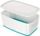 Boîte de rangement MyBox Wow, 5 L, avec couvercle, coloris blanc/menthe glacée,image 1