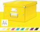 Boîte de rangement Click & Store, format A4, en PP, coloris jaune,image 1