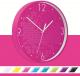 Horloge murale Wow, à pile, diam. 29 cm, coloris rose,image 1