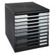 MODULO A4 10 tiroirs fermés Shades noir/nuances de gris brillant,image 1