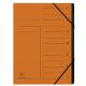 Trieur agrafé Carte lustrée, 7 compartiments, coloris orange,image 1
