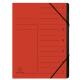 Trieur agrafé Carte lustrée, 7 compartiments, coloris rouge,image 1