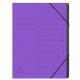 Trieur agrafé Carte lustrée, 7 compartiments, coloris violet,image 1