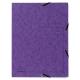 Chemise à élastique 3 rabats Carte lustrée, imprimée, coloris violet,image 1