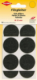 Blister de 16 patins en feutre polyester, diam. 35 mm, adhésif, noir,image 1