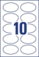200 badges adhésifs en textile blanc, format ovale 80 x 50 mm (20 feuilles / cdt),image 2