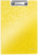 Porte-bloc avec rabat Wow, en PP et clip métal, coloris jaune,image 1