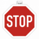 Signalisation adhésive Stop, rouge/blanc,image 1