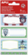Pochette de 9 étiquettes scolaires fantaisies, format 36 x 81 mm, thème Football,image 1