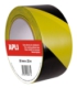 Bande de marquage au sol en PVC, 50mm x 33m, jaune/noir,image 1