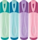 Pochette de 4 surligneurs Fluo'Peps Glitter, pointe biseau 1-5 mm, couleurs pastel,image 2