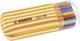 Etui Zebrui de 20 stylos-feutres point 88, tracé 0,4mm, encres 5 coul., coloris jaune/assortis,image 1