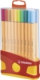 Etui ColorParade de 20 stylos-feutres point 88, tracé 0,4mm, encres 20 coul., coloris jaune/assortis,image 1