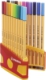 Etui ColorParade de 20 stylos-feutres point 88, tracé 0,4mm, encres 20 coul., coloris jaune/assortis,image 2