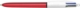 Stylo bille rétractable 4Colours Shine, corps rouge métallique et blanc, tracé M,image 1