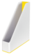 Porte-revues Dual Wow, dos de 65 mm, polystyrène choc, coloris blanc/jaune,image 1