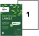 15 étiquettes recyclées Laser blanches, format 199,6 x 289,1 mm (15 feuilles / cdt),image 2