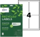 60 étiquettes recyclées Laser blanches, format 99,1 x 139 mm (15 feuilles / cdt),image 2