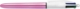Stylo bille rétractable 4Colours Shine, corps rose métallique et blanc, tracé M,image 1