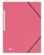 Chemise 3 rabats à élastiques Memphis A4, en polypro coloris rose,image 1