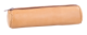 Trousse fourre-tout rond, en cuir naturel beige,image 1