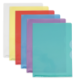 Boîte de 50 pochettes coin Fard'Or A4, en PVC souple coloris assortis (6),image 1