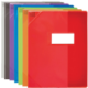 Protège-cahier Strong Line 17x22, en PVC 15/100e, avec marque-page, coloris assortis translucides,image 1
