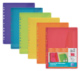 Sachet de 6 pochettes perforées avec rabat latéral à velcro, A4, en PP coloris assortis (6),image 1