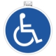 Signalisation adhésive Emplacement réservé aux handicapés, bleu/blanc,image 1