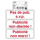 Signalisation adhésive Pas de publicité (3 stickers), rouge/blanc,image 1