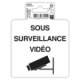 Signalisation adhésive Sous surveillance vidéo, noir/blanc,image 1