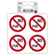 Signalisation adhésive No pub (4 stickers), rouge et noir/blanc,image 1
