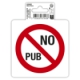 Signalisation adhésive No pub, rouge et noir/blanc,image 1