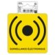 Signalisation adhésive Sous surveillance électronique, noir/jaune,image 1