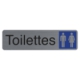 Plaque adhésive Toilettes dame/homme + picto,image 1