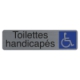 Plaque adhésive Toilettes handicapés + picto,image 1