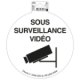 Signalisation adhésive Sous surveillance vidéo, noir/blanc,image 1