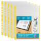 Sachet de 10 pochettes perforées, A4, en PP lisse 9/100e, bord coloré jaune,image 1